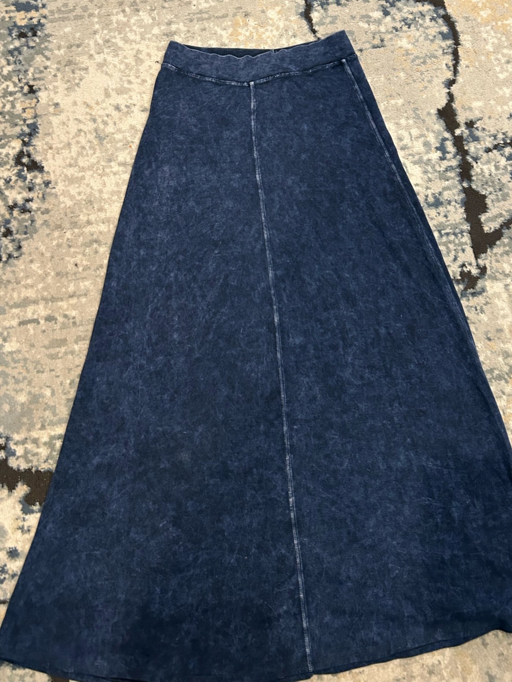 Hard Tail Maxi Skirt in Navy Blue